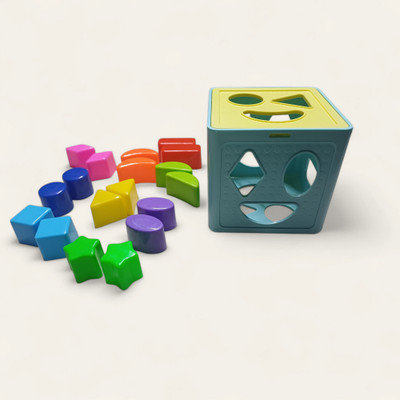 BHVMEY Sensory Learning Shape Sorting Cube(1 Pieces)