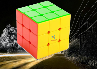 Shivsoft Speed Cube 3x3 High Speed Smooth Mooving Cube -11008(1 Pieces)