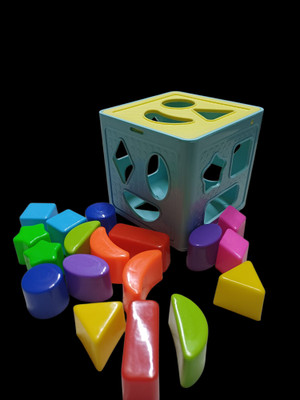 BHVMEY Sky Blue Shape Sorting Cube for Kids(1 Pieces)