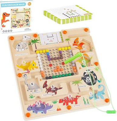 calyxia Fun Dinosaur Magnetic Maze Puzzle Toy(1 Pieces)
