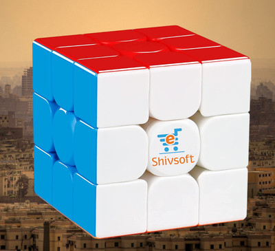 Shivsoft Speed Cube 3x3 High Speed Smooth Mooving Cube -11083(1 Pieces)