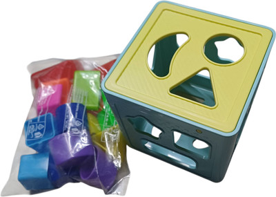 Nafhotoz Sky Blue Cube Toy with Chunky Shapes(1 Pieces)