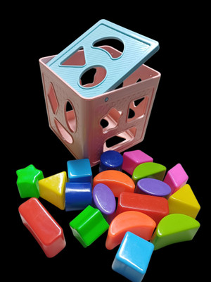 BHVMEY Pink Learning Toy with Colorful Shapes(1 Pieces)