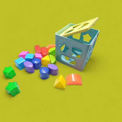 Dorytoys Educational Color Shape Cube Toy(1 Pieces)