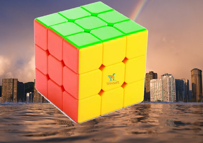 Shivsoft Speed Cube 3x3 High Speed Smooth Mooving Cube -11053(1 Pieces)