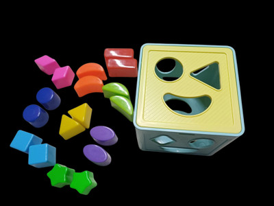 BHVMEY Shape Sorting Play Cube with Lid(1 Pieces)