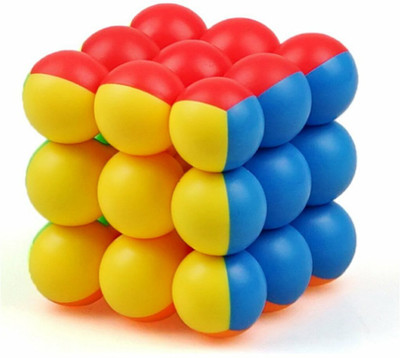 DIGSMORDEN Round Ball 3x3x3 Magic Cube 3 Layer Stickerless Smooth Professional Speed Cubes(1 Pieces)