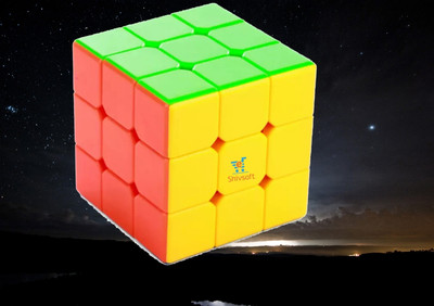 Ya Qi Li Speed Cube 3x3 High Speed Smooth Mooving Cube -11016(1 Pieces)