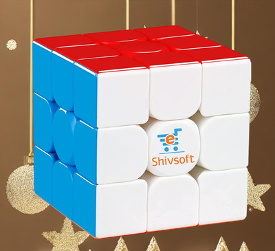 Shivsoft Speed Cube 3x3 High Speed Smooth Mooving Cube -11072(1 Pieces)