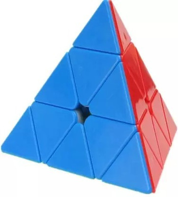 JVTS Super Smooth Sticker less Pyramid Speed Triangle Cube Magic Cube (1 Pieces)(1 Pieces)