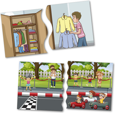 BOOKFORD Exciting Puzzle Combo Set of 2 Jigsaw Puzzle-3Pcs. Add.&Sub. Game&Pair Up Right2(110 Pieces)