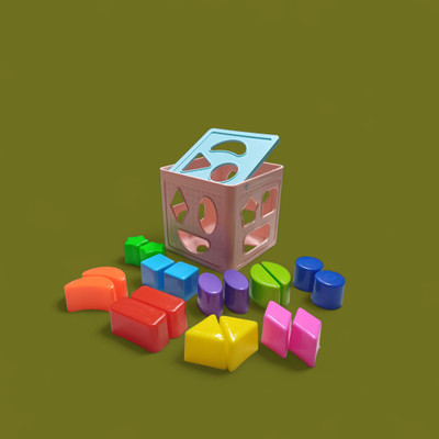 Nafhotoz Shape Fitting Cube Toy for Infants(1 Pieces)