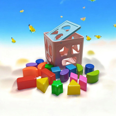 BHVMEY Pink Educational Cube with Color Blocks(1 Pieces)