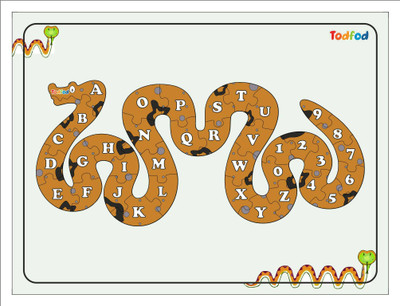 Todfod Wooden Jigsaw Puzzle Toys Shaped English Alphbets Vehicle(36 Pieces)