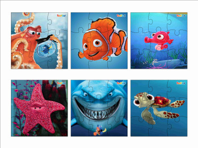 Todfod Wooden Jigsaw Puzzles Finding Nemo Anime Cartoon Character For Kids 54 Pieces(54 Pieces)