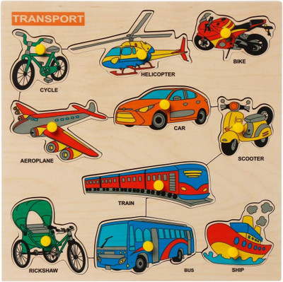 HIGHSEAS Educational Public Transport Names Puzzle Transport Vehicles Learning Toys(1 Pieces)