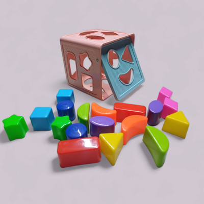 BHVMEY Baby Puzzle Shape Sorting Cube(1 Pieces)