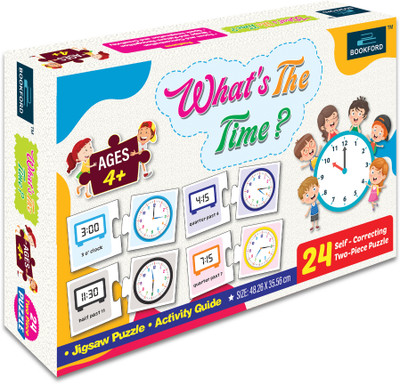 BOOKFORD Whats The Time Jigsaw Puzzle Game & Fun and Learning(48 Pieces)