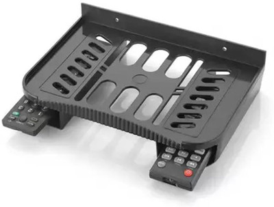 Idika Set Top Box Stand for TV Wall Mount Plastic Wall Shelf(Number of Shelves - 1, Black)