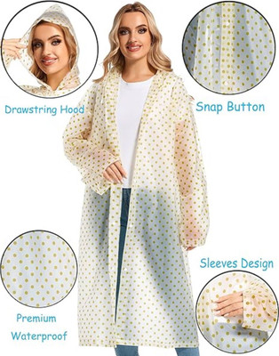 INFISPACE Polka Print Men & Women Raincoat