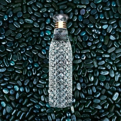 Somkala Diamond cut Water Bottle for Fridge,for Home Office School,Unbreakable Bottle 1000 ml Bottle(Pack of 3, Clear, Plastic)