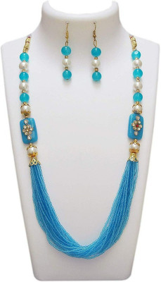 GEODE DELIGHT Alloy Gold-plated Blue Jewellery Set(Pack of 1)