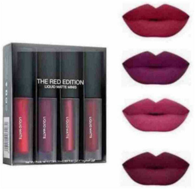 eaglemart Mini Matte Red Edition Liquid lipsticks(Red, 16 ml)