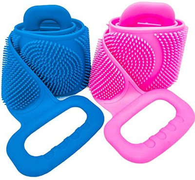 CLEANSKY Body Back Scrubber, Double Side Bathing Brush (Pack of 1) Multicolor