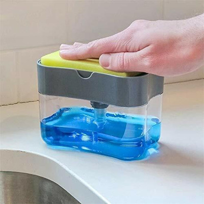 PREPSTO Soap Dispenser for Kitchen + Sponge Holder 2-in-1 - Innovative Design Dish Soap Dispenser - Counter Top Sink Dispenser - Instant Refill - Durable & Rustproof (385 ml) Scrub Sponge(Medium) PREPSTO Soap Dispenser for Kitchen + Sponge Holder 2-in-1 - Innovative Design Dish Soap Dispenser - Counter Top Sink Dispenser - Instant Refill - Durable & Rustproof (385 ml) Scrub Sponge(Medium)