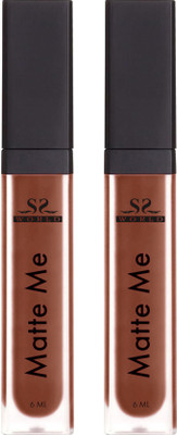 SSworld LIQUID MATTE LIPSTICK PACK OF 2(NUT BROWN_COMBO, 12 ml)