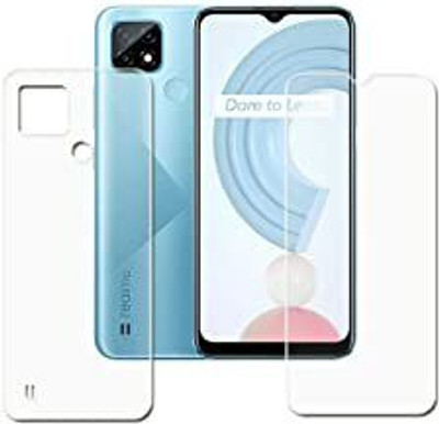 DEVOLD ENTERPRISES Front and Back Tempered Glass for REALME C25(Pack of 2)