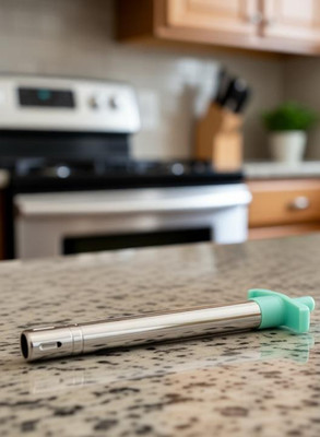 MegaValue Steel Gas Lighter(Silver, Blue, Pack of 1)