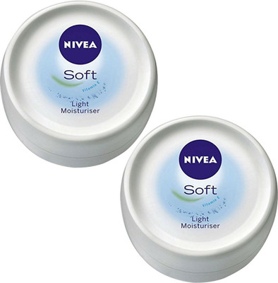 NIVEA Soft Light Moisturiser Pack of 2(100 ml)