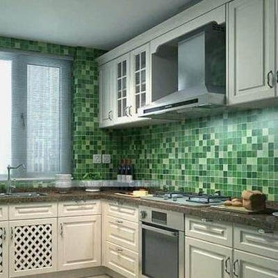 Amezia Vinyl Architecture Green Wallpaper(L x W: 200 cm x 60 cm)