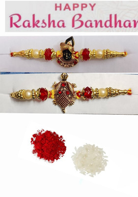 BHAVYA SALES Designer New_Mangalam287-N2 Assorted Rakhi  Set(DESIGNER HANDMADE ETHNIC RAKHI SET FOR BROTHER AND SISTER)