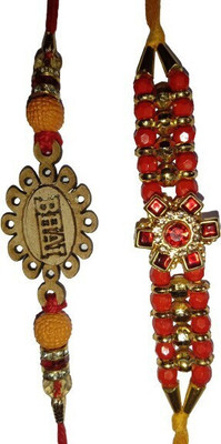 BHAVYA SALES Designer Mangalam460-N2 Assorted Rakhi  Set(2)