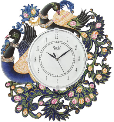 AJANTA Analog 35 cm X 33 cm Wall Clock(Blue, With Glass, Standard)