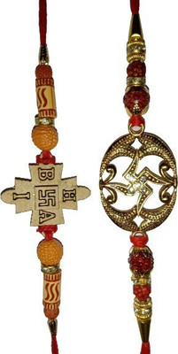 BHAVYA SALES Designer Mangalam169-N2 Assorted Rakhi  Set(2)