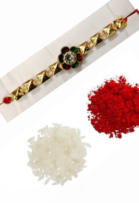 BHAVYA SALES Designer S226-N2-11 Assorted Rakhi  Set(1 Rakhi)