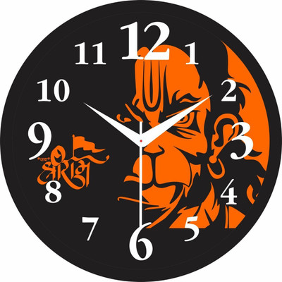 Gulabi Art Analog 28 cm X 28 cm Wall Clock(Multicolor, With Glass, Standard)