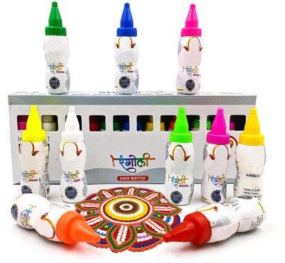 CraftVatika Pack of 10 Rangoli Powder(Multicolor)