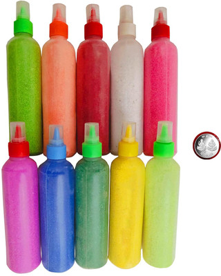 MEGHARSH Pack of 10 Rangoli Powder(Multicolor)