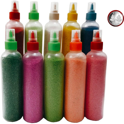 MEGHARSH Pack of 10 Rangoli Powder(Multicolor)
