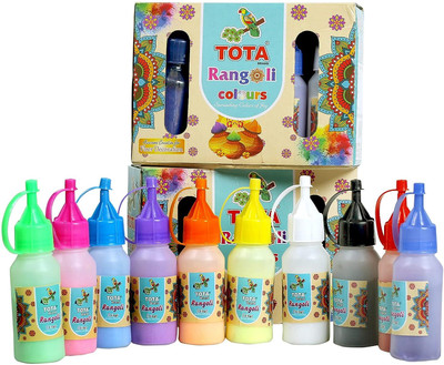 PrintBharat Pack of 10 Rangoli Powder(Multicolor)
