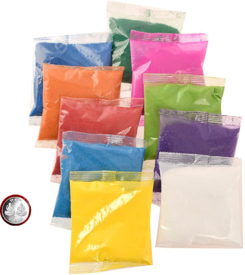 YASHVI Pack of 10 Rangoli Powder(Multicolor)