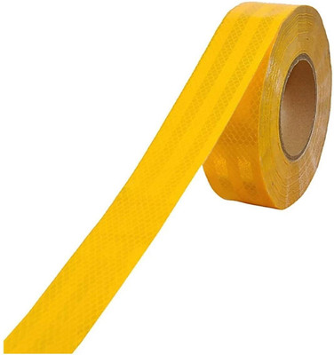 Crewbolt High-Intensity Multicolor Reflective Tape Strips Tape 2 Inch Yellow 5 MTR 50 mm x 5 m Yellow Reflective Tape(Pack of 1)