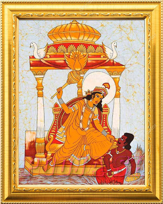 NDFRAME baglamukhi mata Photo Frame Laminated 9.5x11.5inches Religious Frame Religious Frame