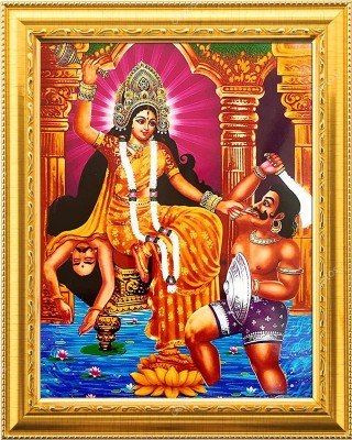 lvy BAGLAMUKHI MATA PHOTO WITH PHOTO FRAME SIZE 8*12 Religious Frame