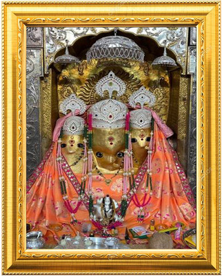 Sarvasiddhanta Arts baglamukhi mata Photo Frame Laminated (6 x8 inches) Religious Frame