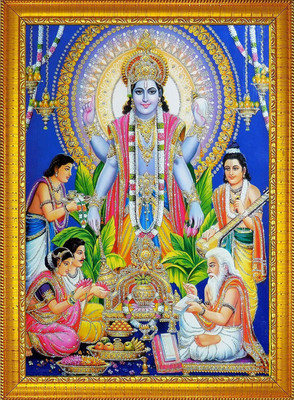 Diyansh Enterprises Lord Vishnu Ji Photo Frame Religious Frame